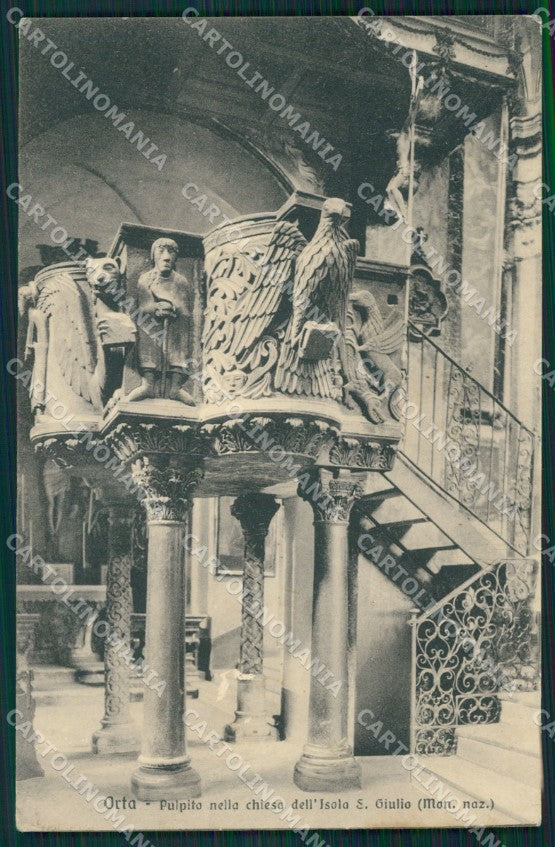 Novara Orta Isola San Giulio ABRASA cartolina MT0954 – fronte