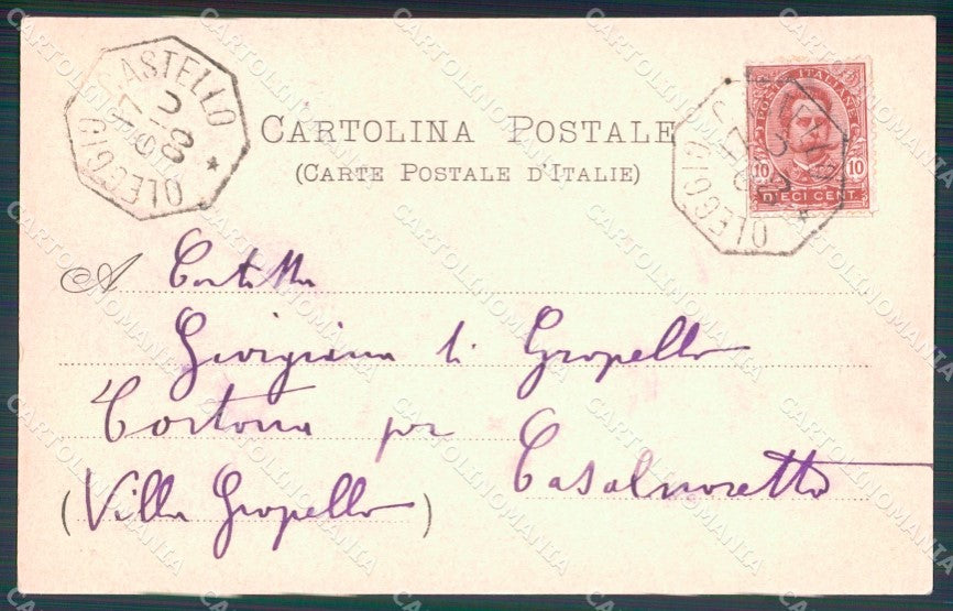 Novara Oleggio Castello cartolina MT0957 – retro