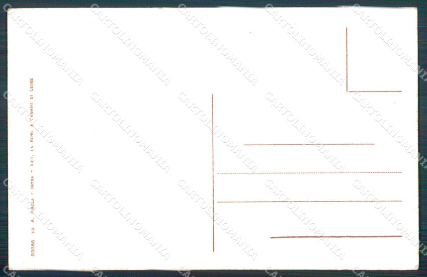 Novara Arona San Carlo di Lago Maggiore cartolina MT0958 – retro