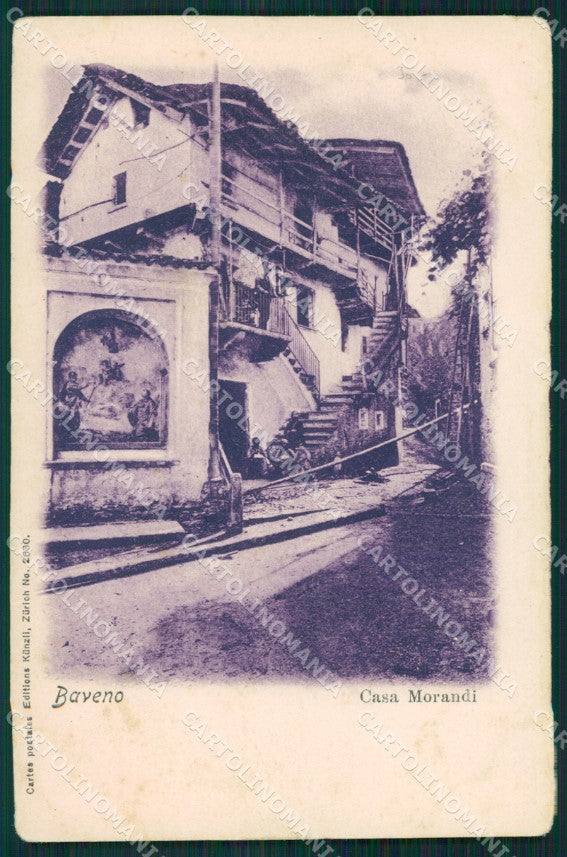 Verbania Baveno Casa Morandi PIEGHINA cartolina MT0962 – fronte