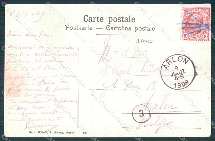 Verbania Lago Maggiore Costumi Svizzera cartolina MT0964 – retro