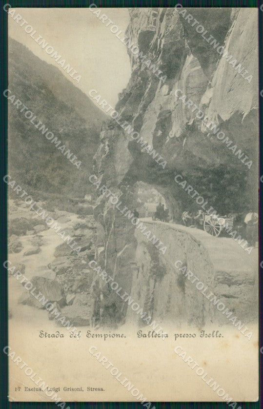 Verbania Strada del Sempione Galleria presso Iselle PIEGA cartolina MT0965 – fronte