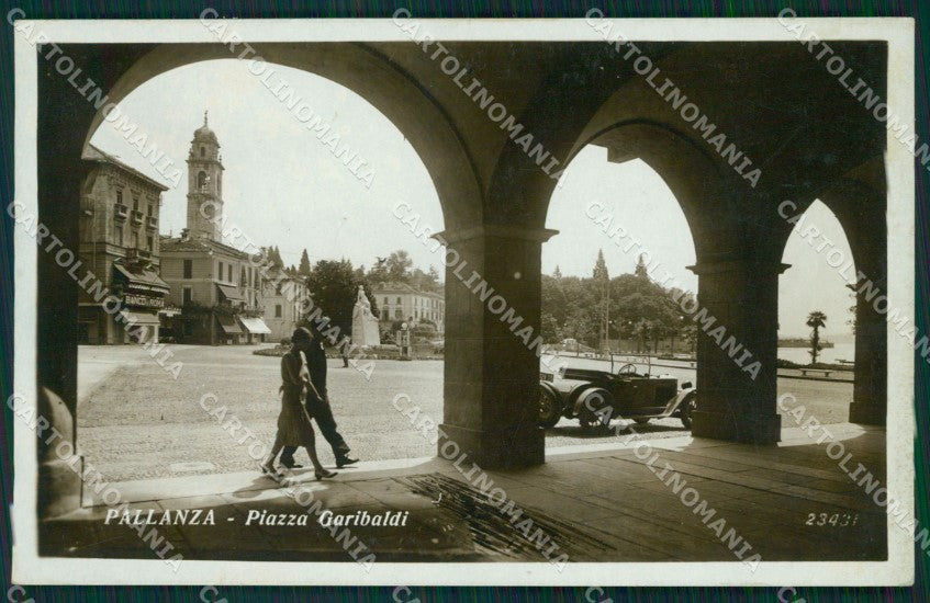 Verbania Pallanza Piazza Garibaldi Auto Foto cartolina MT0973 – fronte