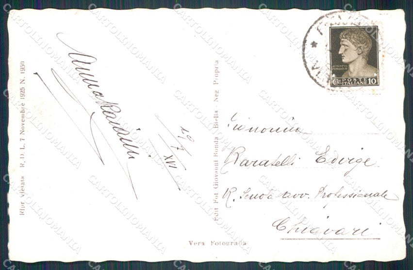 Biella Pollone Laghetto sulla Burcina Foto cartolina MT1008 – retro
