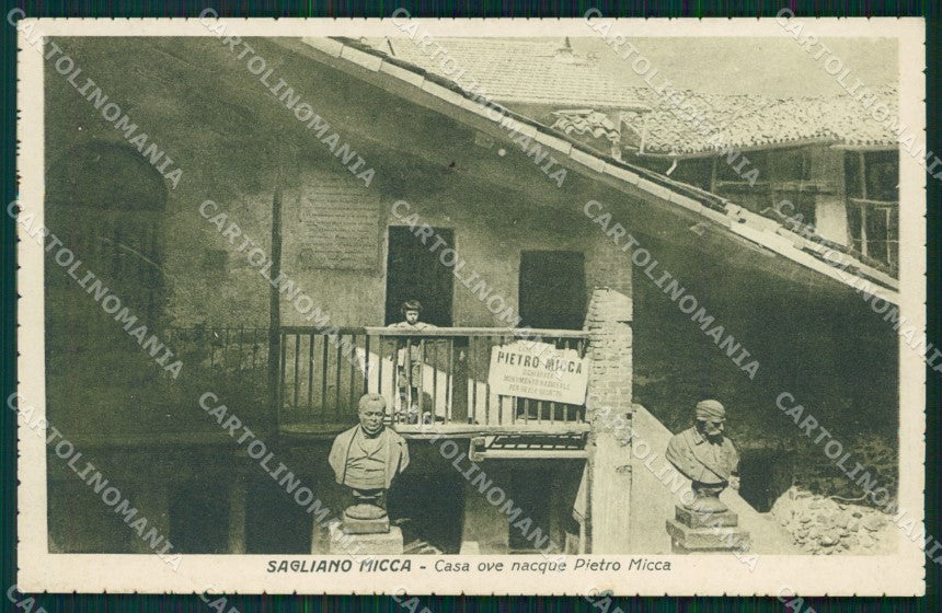 Biella Sagliano Micca Casa di Pietro Micca cartolina MT1009 – fronte