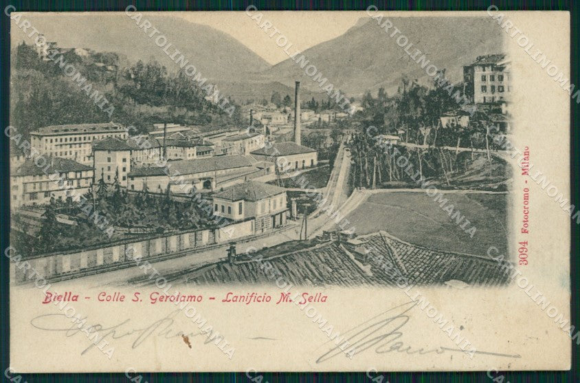 Biella città Colle San Gerolamo Laificio Sella cartolina MT1034 – fronte