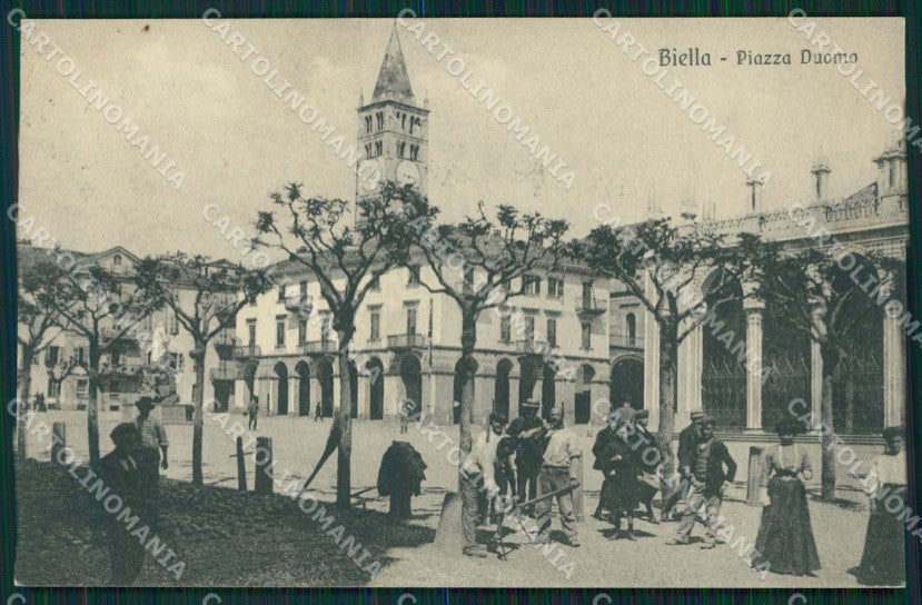 Biella città Piazza Duomo cartolina MT1036 – fronte