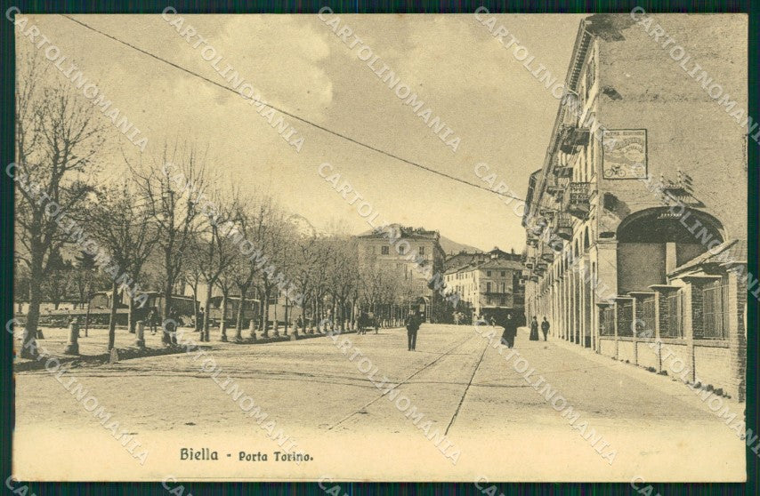 Biella città Porta Torino cartolina MT1038 – fronte