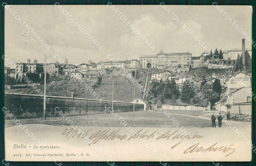 Biella città Funicolare cartolina MT1039 – fronte