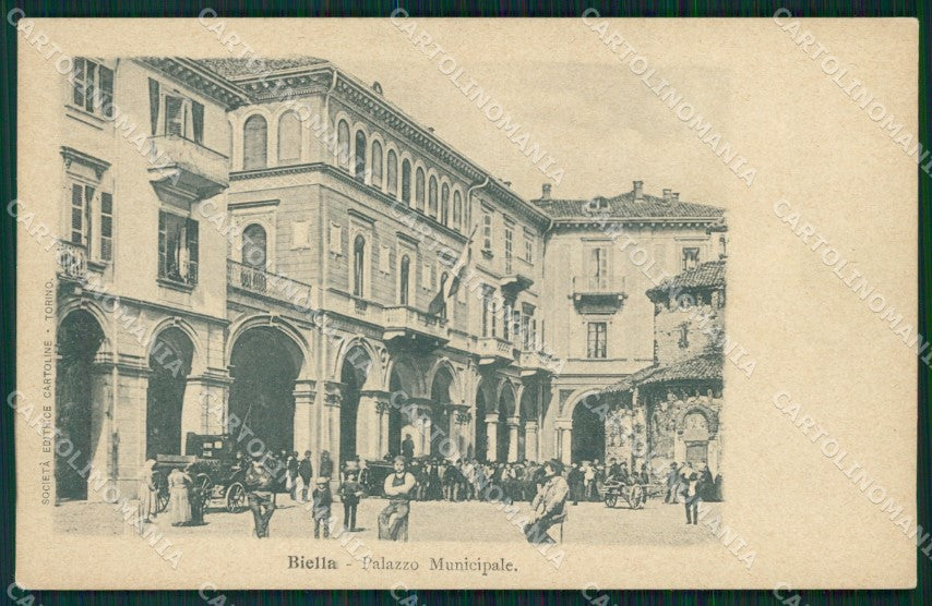Biella città Palazzo Municipale cartolina MT1041 – fronte