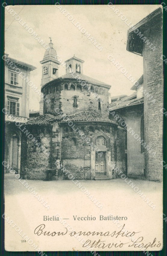 Biella città Vecchio Battistero cartolina MT1045 – fronte