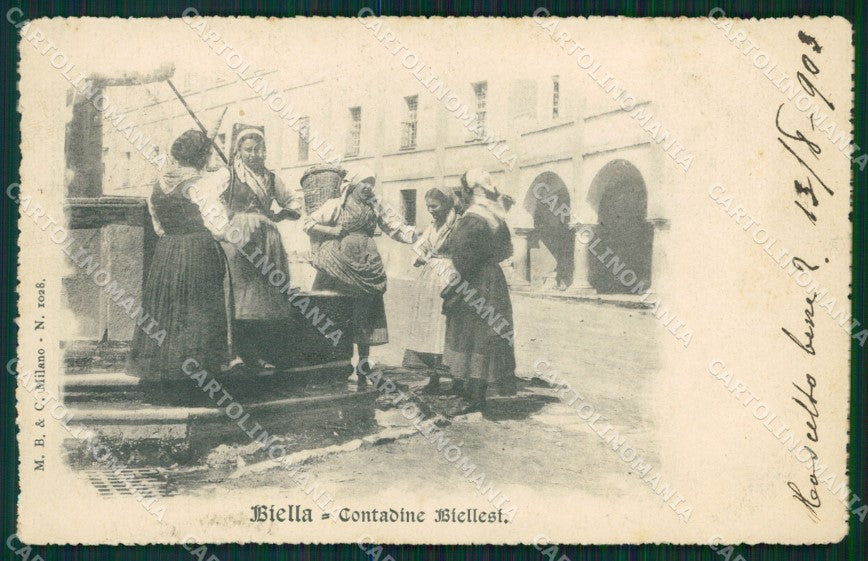 Biella città Costumi cartolina MT1046 – fronte