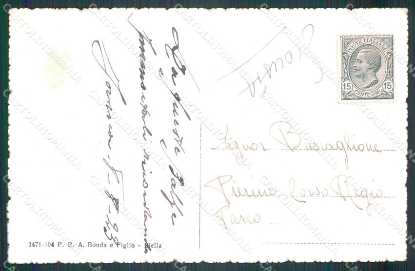 Biella città La Janca Molino Bagneri SCOLLATA cartolina MT1047 – retro
