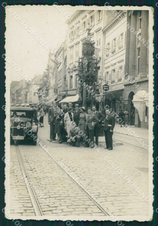 Biella città Auto RETRO BIANCO Foto cartolina MT1048 – fronte