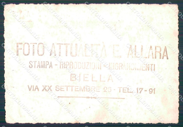 Biella città Auto RETRO BIANCO Foto cartolina MT1048 – retro