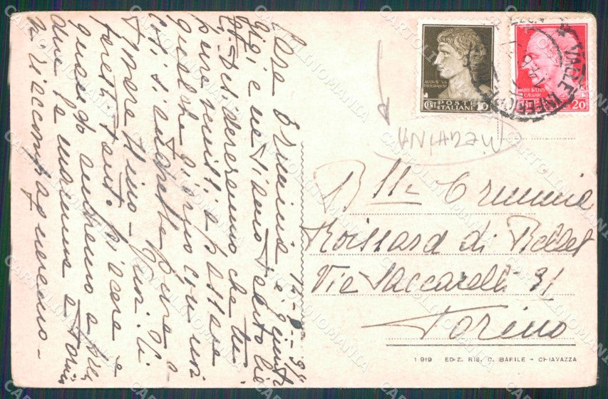 Biella Chiavazza PIEGHINA cartolina MT1050 – retro