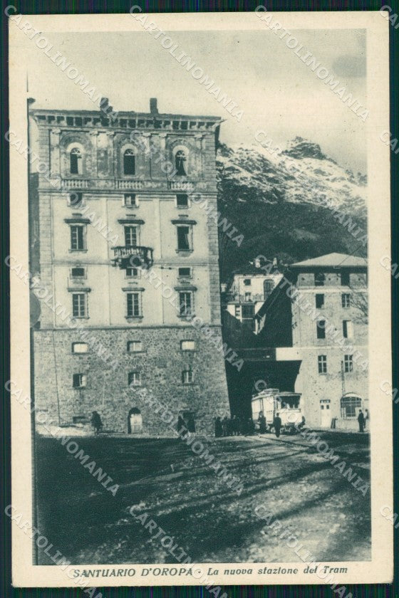 Biella Oropa Santuario Stazione del Tram cartolina MT1076 – fronte