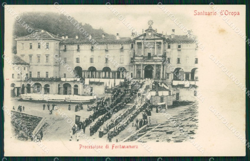 Biella Oropa Processione di Fontamora cartolina MT1081 – fronte