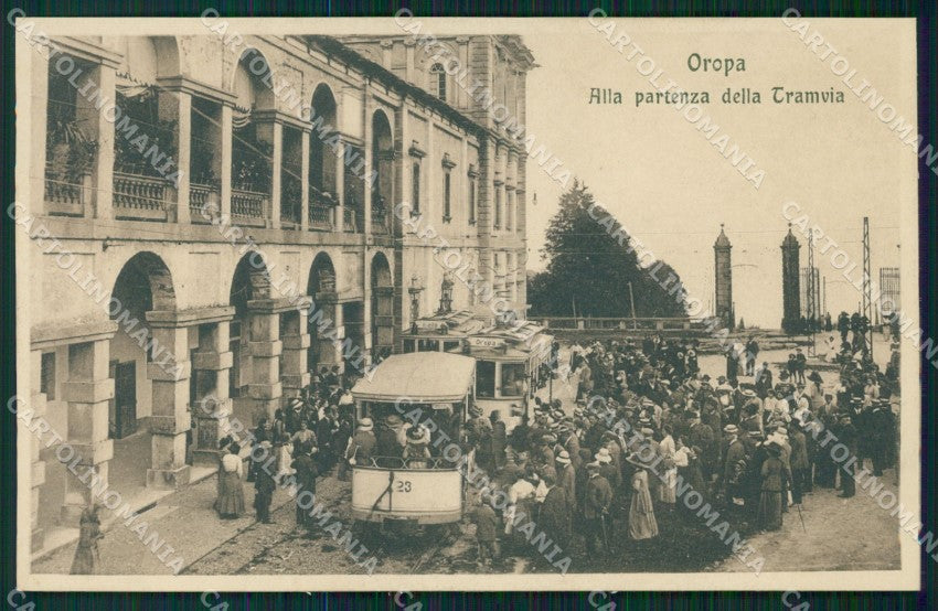 Biella Oropa Partenza Tramvia cartolina MT1084 – fronte