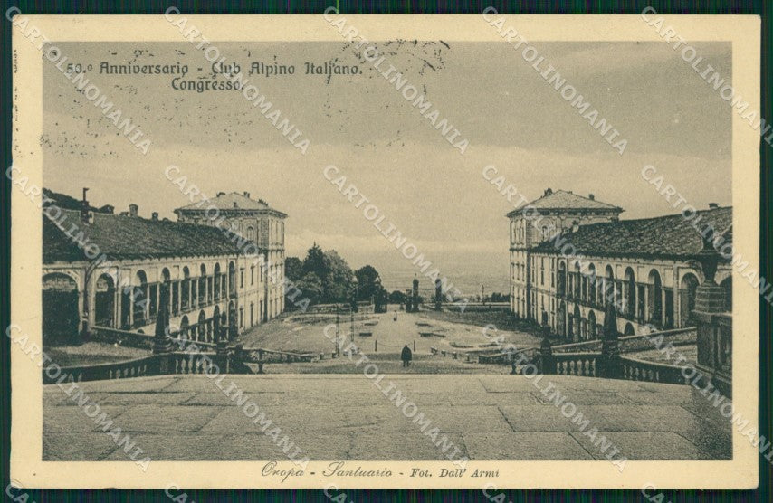 Biella Oropa Anniversario Congresso Cai cartolina MT1087 – fronte
