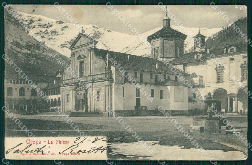 Biella Oropa cartolina MT1088 – fronte