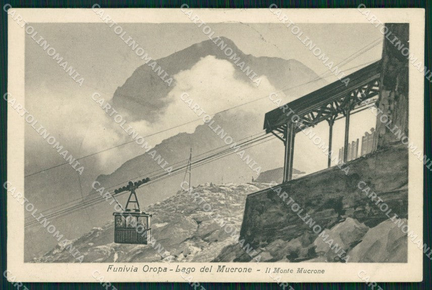 Biella Oropa Funivia Lago del Mucrone cartolina MT1096 – fronte