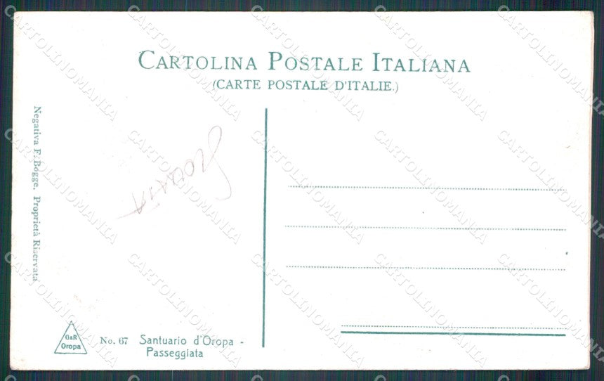 Biella Oropa SCOLLATA cartolina MT1098 – retro