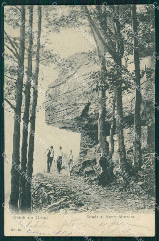 Biella Oropa Strada al Monte Mucrone cartolina MT1100 – fronte