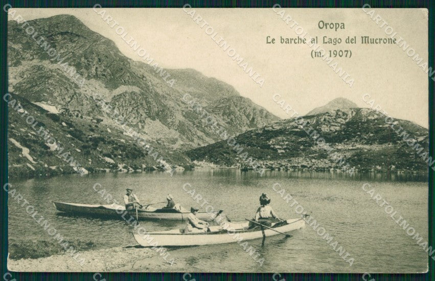 Biella Oropa Lago del Mucrone Barche cartolina MT1104 – fronte