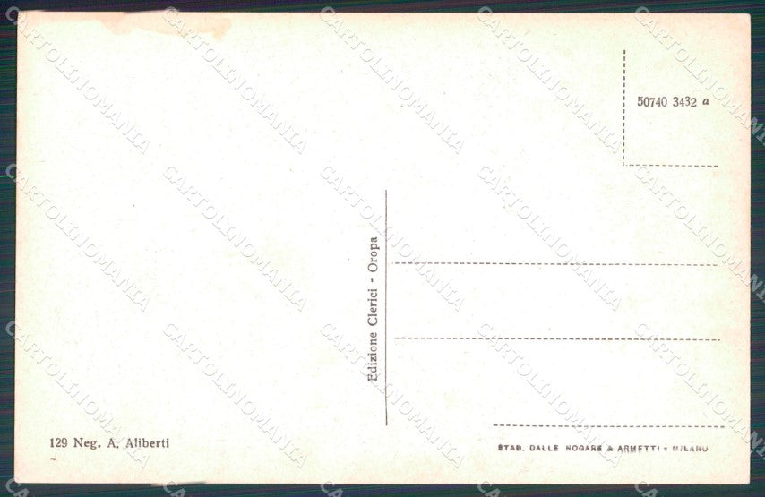 Biella Oropa Monte Mucrone cartolina MT1107 – retro