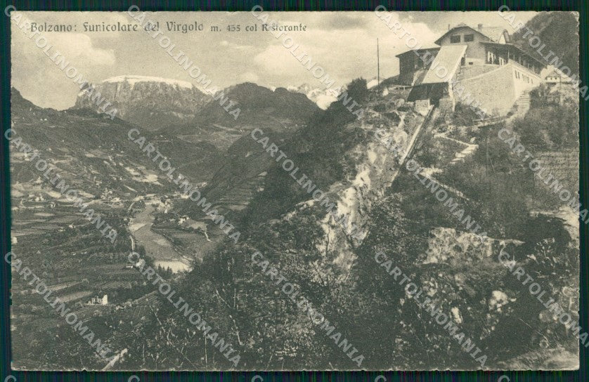 Bolzano città Funicolare del Virgolo ABRASA cartolina MT1120 – fronte