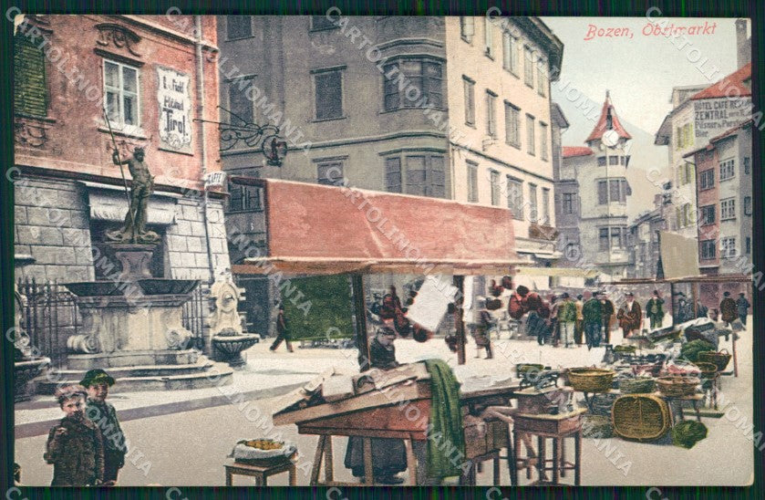 Bolzano città Mercato cartolina MT1126 – fronte