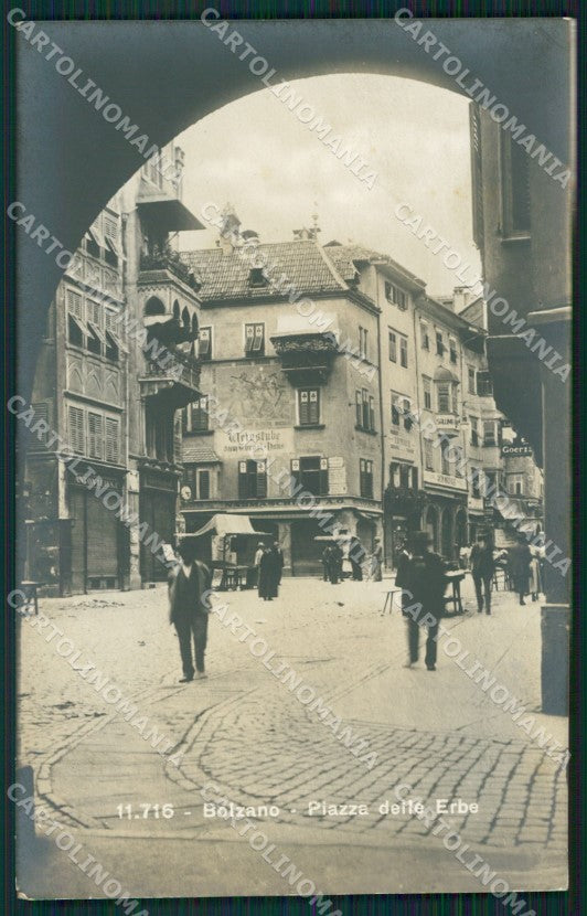 Bolzano città Piazza delle Erbe Foto cartolina MT1127 – fronte