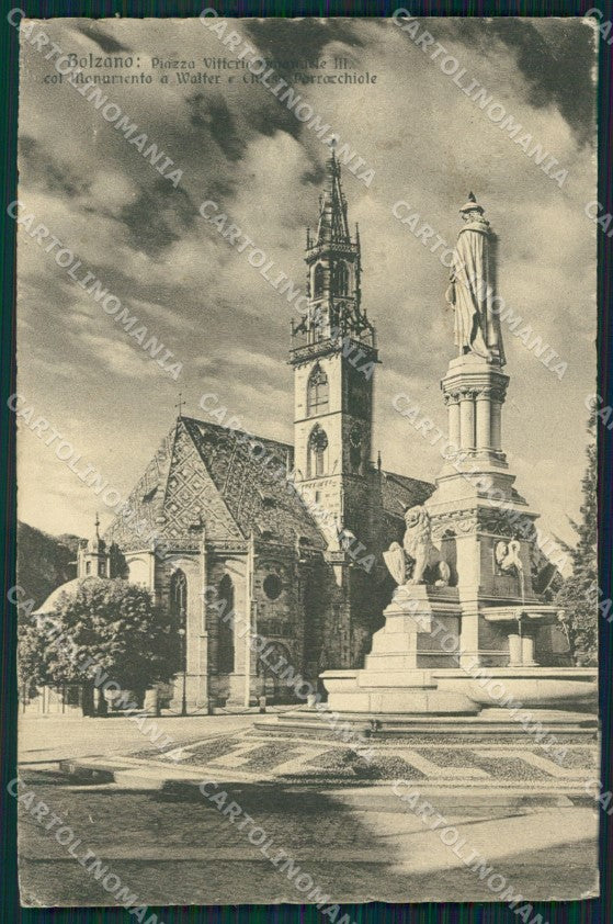 Bolzano città Piazza Vittorio Emanuele III cartolina MT1129 – fronte