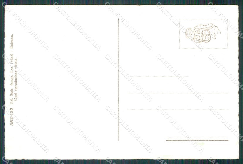 Bolzano Sluderno Val Venosta cartolina MT1148 – retro