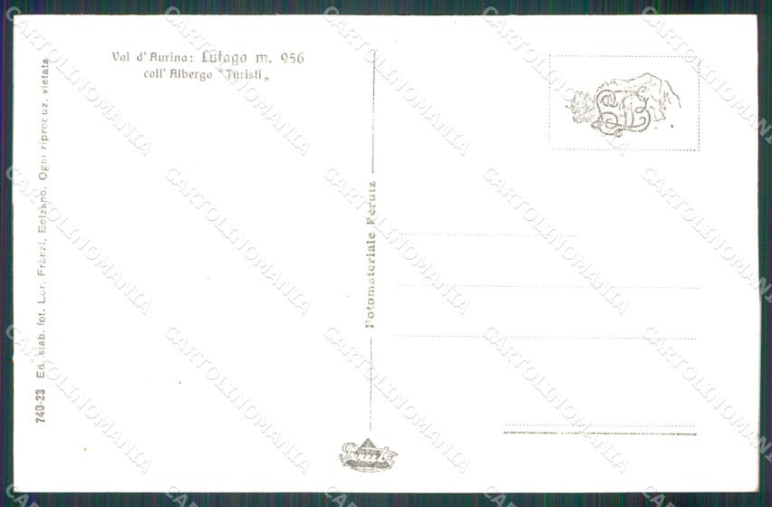 Bolzano Valle Aurina Lutago Foto cartolina MT1189 – retro