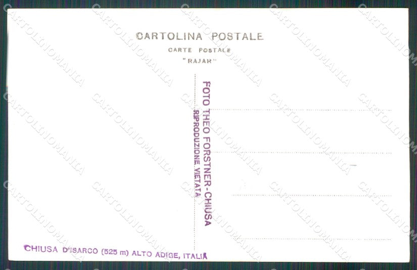 Bolzano Chiusa d'Isarco Foto cartolina MT1224 – retro