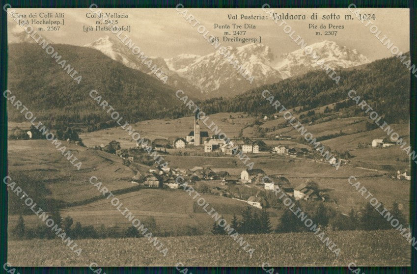 Bolzano Valdaora di Sotto Mappa cartolina MT1242 – fronte