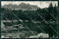 Bolzano Nova Levante Lago di Carezza PIEGHINE Foto cartolina MT1246 – fronte