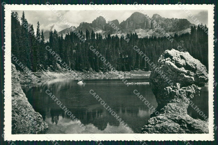 Bolzano Nova Levante Lago di Carezza Foto cartolina MT1254 – fronte