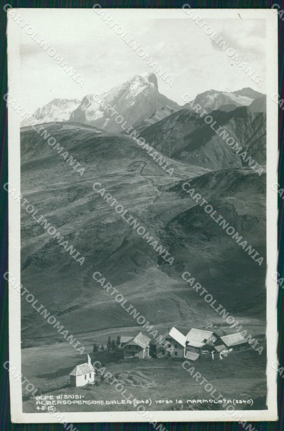 Bolzano Alpe di Siusi Albergo Dialer Marmolada Foto cartolina MT1279 – fronte