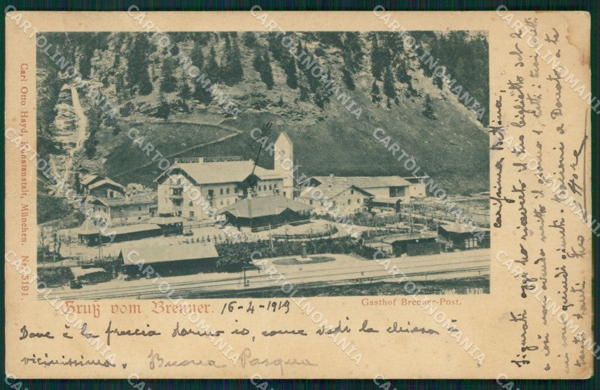 Bolzano Brennero PIEGATA ABRASA PIEGHINE cartolina MT1318 – fronte