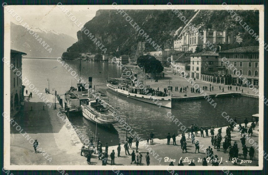 Trento Riva del Garda Lago di Battelli ABRASA Foto cartolina MT1324 – fronte