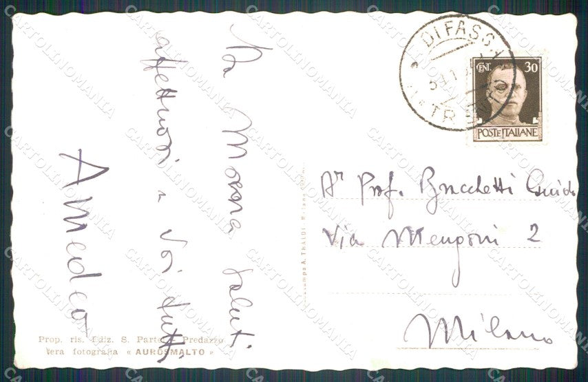 Trento Moena Foto cartolina MT1335 – retro