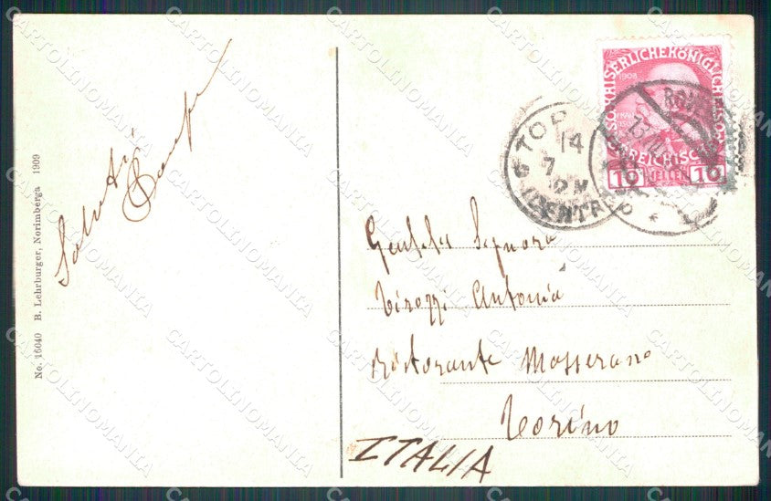 Trento Rovereto Monte Baldo cartolina MT1336 – retro