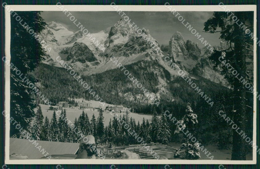 Trento San Martino di Castrozza Nevicata Foto cartolina MT1337 – fronte