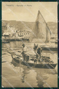 Trieste Barcola Porto Barche ABRASA cartolina MT1344 – fronte