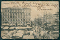 Trieste città Piazza Ponterosso Mercato PIEGA cartolina MT1347 – fronte