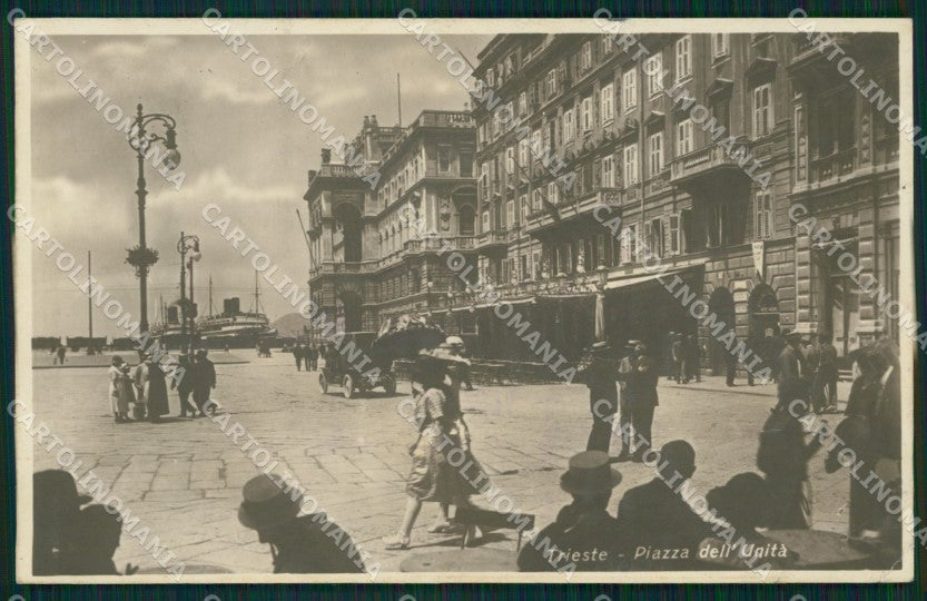Trieste città Piazza Unità Foto cartolina MT1354 – fronte