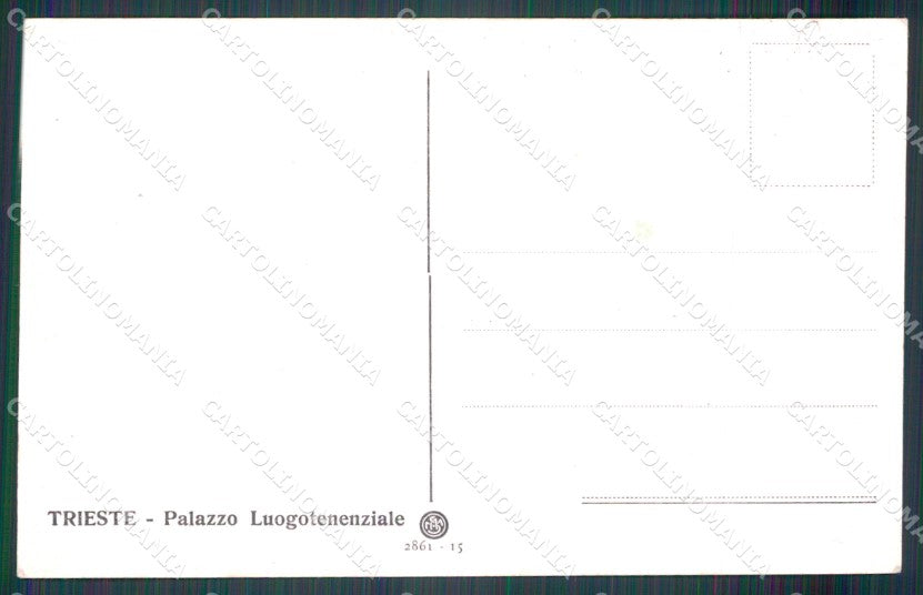 Trieste città Palazzo Luogotenenziale Foto cartolina MT1356 – retro